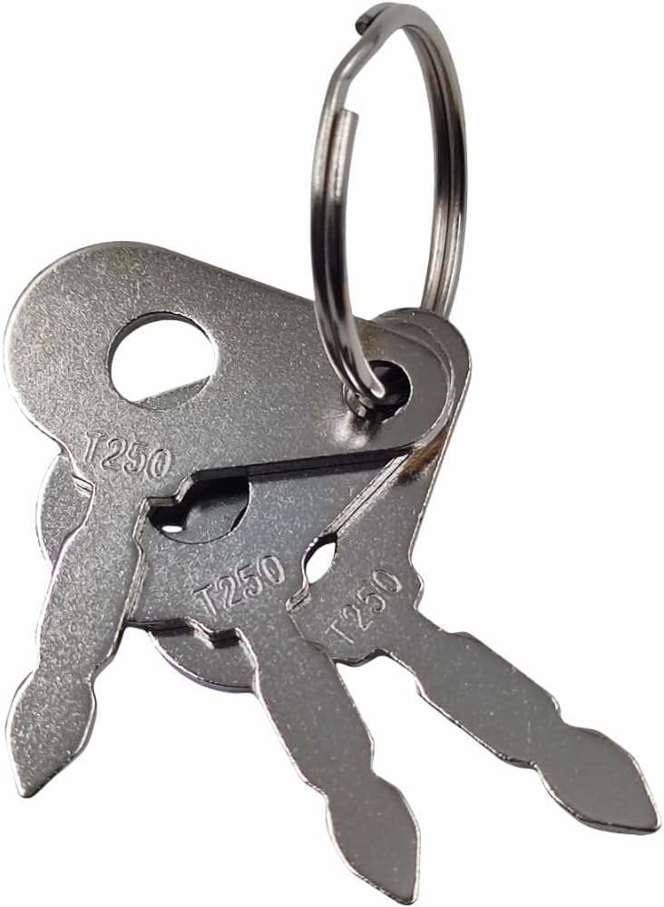 3Pcs Ignition Key 8223438 54324157 Compatible with Lucas Ford 6000 650 TW10 New Holland TN75A Case Tractor T250 David Brown 1190 1194 1210