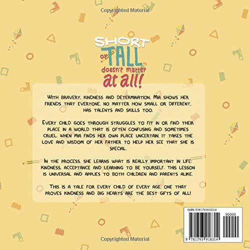 Short Or Tall Doesn't Matter At All: (Children's books about Bullying/Friendship/Being Different/Kindness Picture Books, Preschool Books, Ages 3 5, ... Kindergarten Books, Ages 4 8) (Mindful Mia) - Image 2