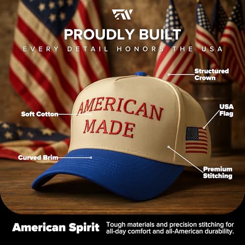 Image of Country Trucker Hat - Western Snapback Baseball Cap - Vintage Embroidered Hat for Men & Women