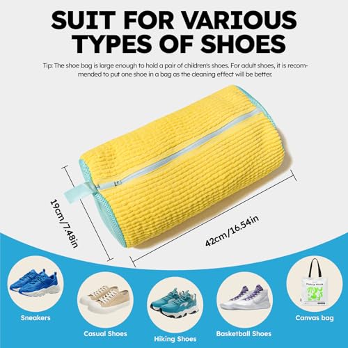 Shoe Washing Machine Bag: Shoe Bag for Washing Machine - Reusable Shoe Cleaning Bag for Sneaker Tennis Shoes Unstain Cleaner Kit2