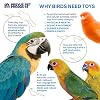 Prevue Pet Products Preen & Pacify Calypso Creations Straw Stacker Bird Toy 62634