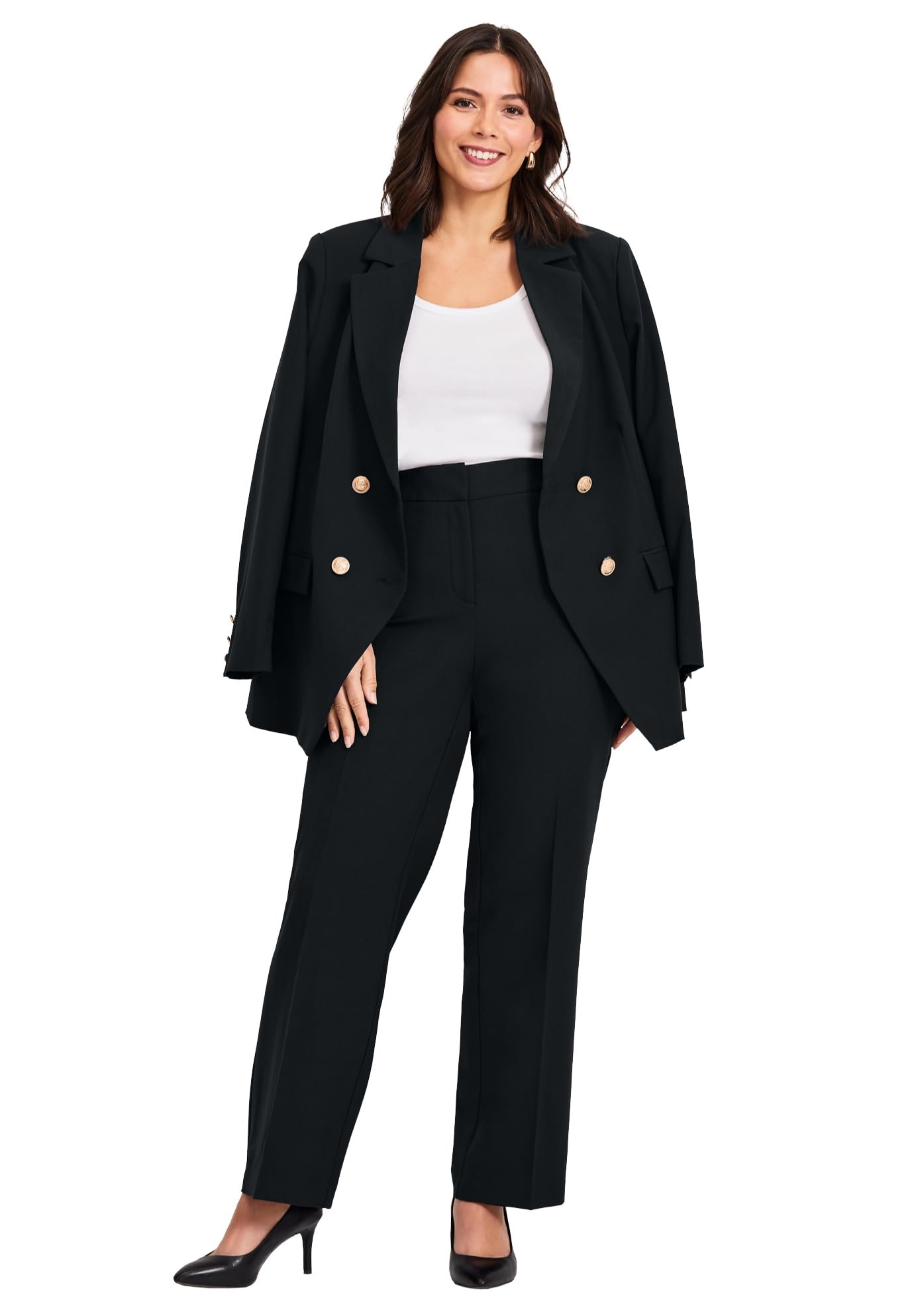 Avenue Womens Plus Size Cool Hand Trouser