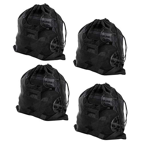Pond Pump Filter Bag - Small Mesh Pump Bag - 4 Pack Large Pump Barrier Bag - 17.7'' Ã— 17.7'' Polyester Pond Pump Fliter Netting - Large Drawstring Pump Mesh Bag for Pond Pump and Outdoor Swimming Pool