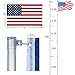 VINGLI Telescopic 20FT Upgraded Aluminum Flagpole,Outdoor Halyard Flag Pole, Durable Kit Free 27~33mph 3'x5' USA American Flag Fly 2 Flags,Perfect for Residential Garden Outdoor Canopy Patio