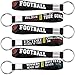 Football Silicone Keychains with Motivational Quotes for Boys Girls Teens Adults Football Theme Party Favor Supplies (24 Pieces)