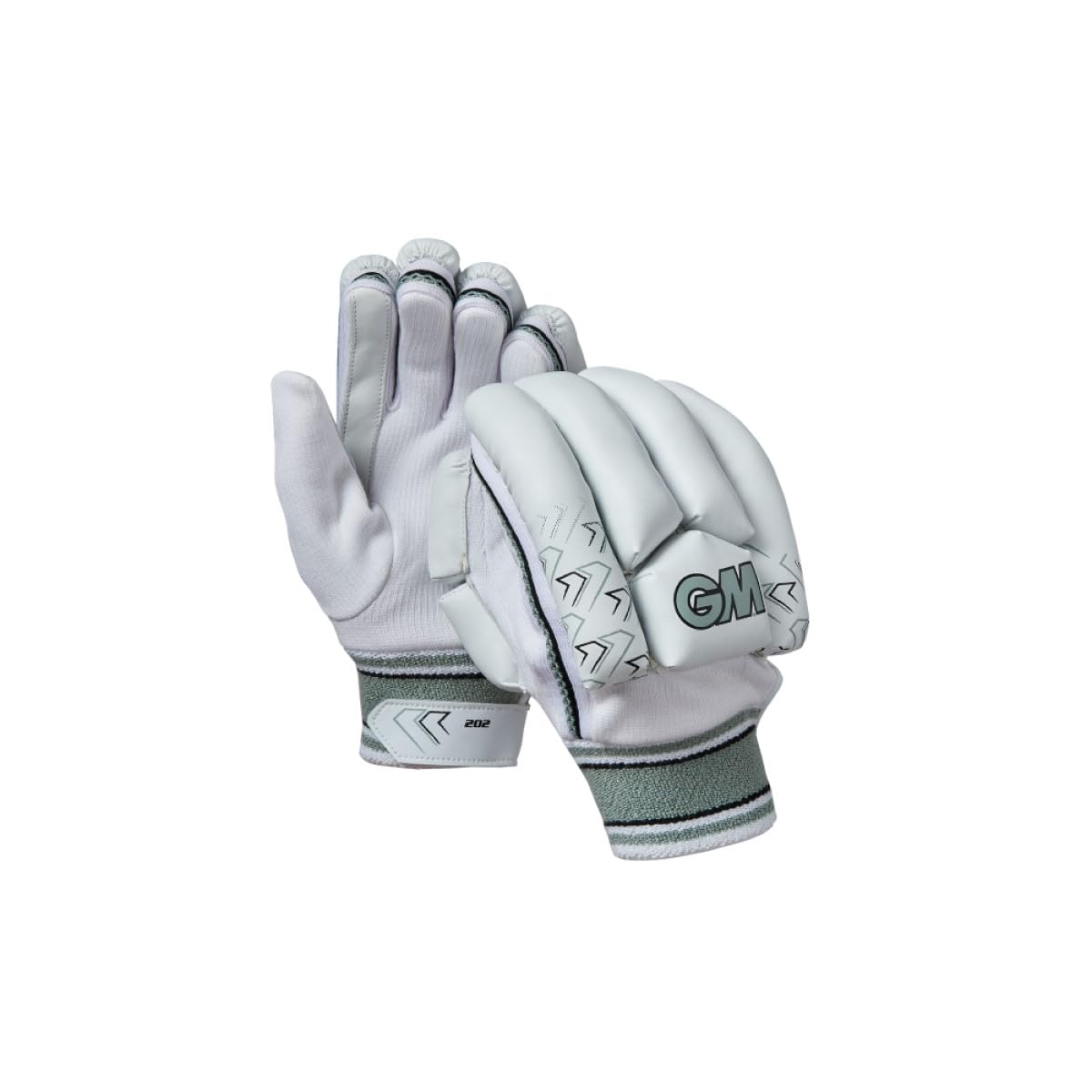 Gunn & Moore GM Cricket-Schlaghandschuhe | 202 | leichtes Design | Handfläche aus Baumwolle | Linkshänder für Jugendliche | Gewicht pro Paar ca. 330 g, Weiß