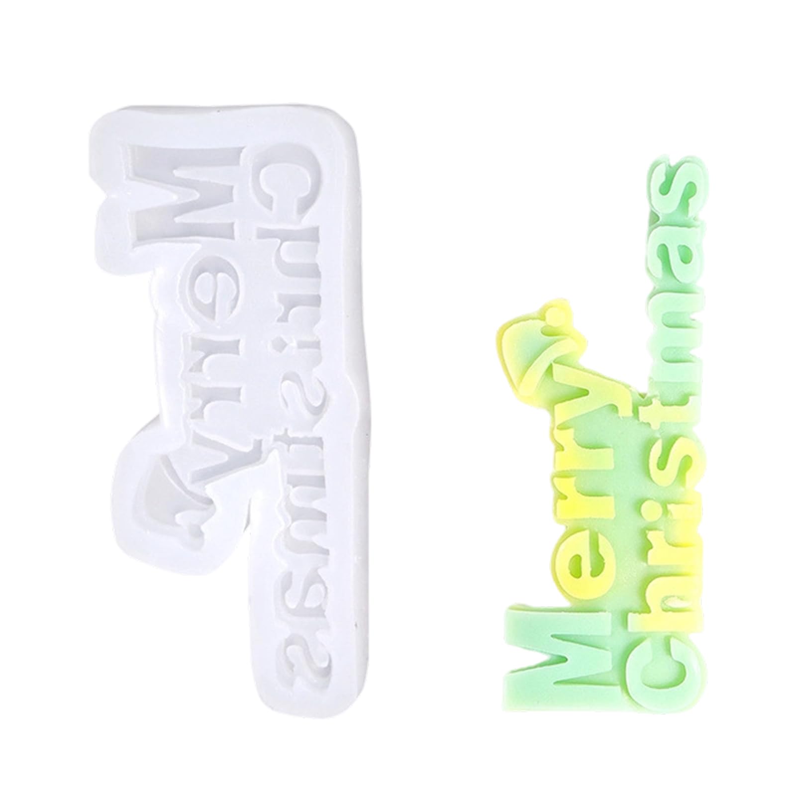 Jazuaiao Merry Christmas Silicone Mold Food Grade Silicone Easy Demolding Chocolate for Soap Chocolate Cake Fondant Christmas Craft Mold