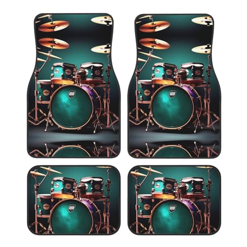 Tapis de sol de voiture imprimés en lot de 4 au design universel pour SUV et berline
