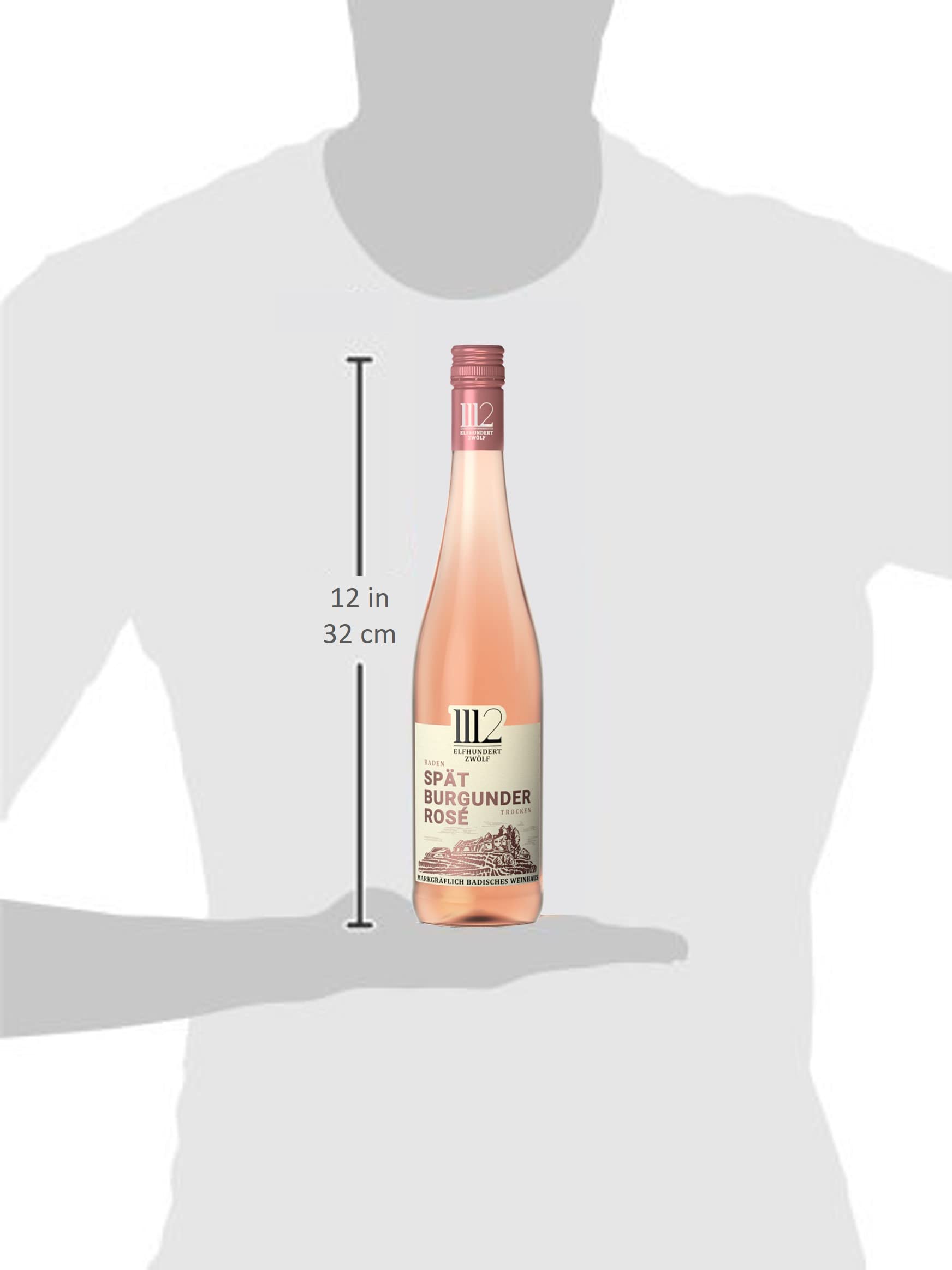 1112 Spätburgunder Rosé Trocken – Roséwein der Marke Elfhundertzwölf (6 x 0,75l)