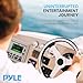 Pyle Boat Bluetooth Marine Stereo Receiver-Marine Head Unit Double DIN Stereo Receiver Power Amplifier&Speaker Kit-Hands-Free Calling,AM/FM/MP3/BT/USB/AUX-Remote,Speakers-Pyle PLMR3DNWT(White)