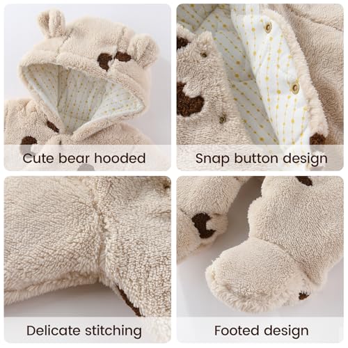Combinaison de neige bébé en polaire : cadeau de naissance idéal - 4