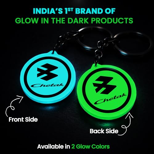 Image of Mi Glow Store Glow in Dark Keychain for Bike Men | Gift for Man | Bike Accessories | Charges in Light Glows in Dark | Key chain for Bike