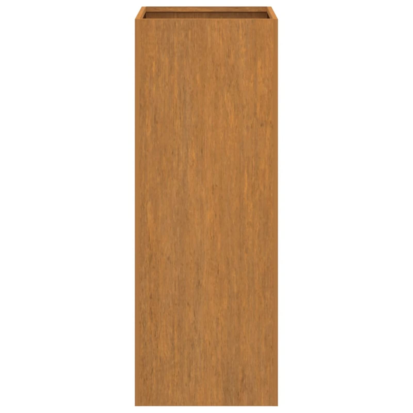 Sadzarka na kwiaty 32x27,5x75 cm Stal corten, ogrodnik na nogach, taca z kratką, taras ogrodniczy