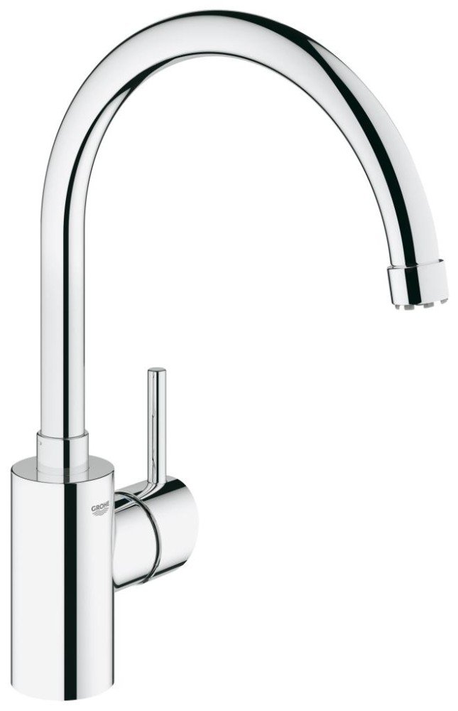 Grohe Chrome Concetto Kitchen Sink Tap, Brass, High Pressure, Dn 15, One-Hand, Swivel Spout With Aerator, 15 Connection Size
