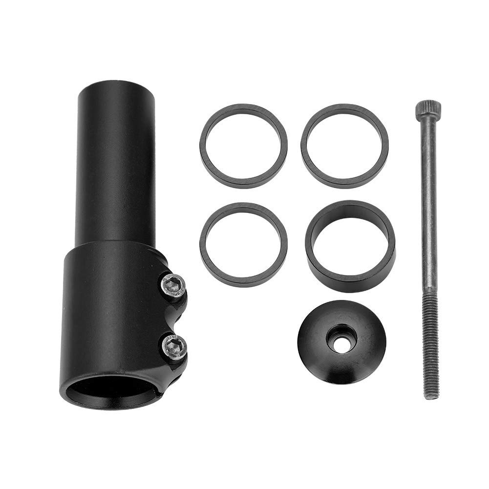 Bike Stem Riser, 4.7in Aluminium Alloy Bicycle Fork Stem Extender Adjustable Handlebar Riser Adapter Head Up Adapter