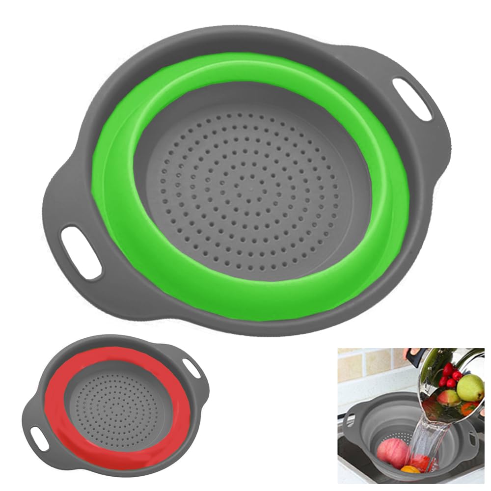 1 X Collapsible Strainer Colander Silicone Bowl 11.8