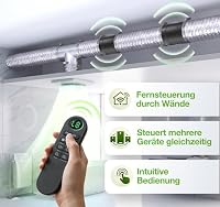 BUMSOU Rohrventilator 100mm mit Timer, 8 Stufen, Fernbedienung, 95-310 m³/h – Ansicht 4