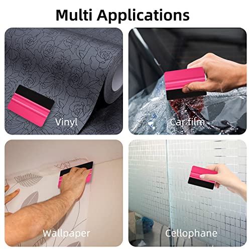 Rakel für Folie 2 Stück Folienrakel Rakel mit Filzkante Folierungs Werkzeug von Fliesenaufklebern, Autofolien, Schutzfolien, Möbelfolien, Wandtattoos