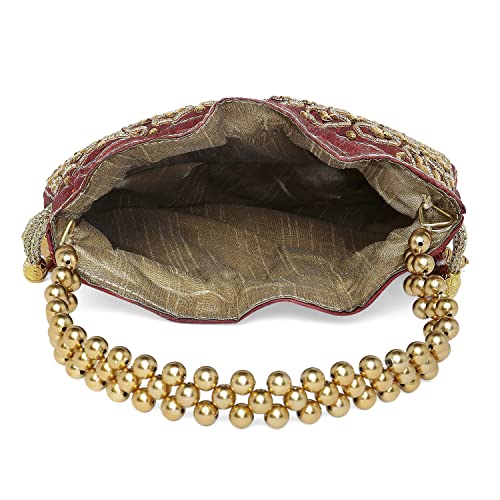 Image of Aheli Potli Purses Gift for Women Handmade Evening Handbag Stylish Bridal Fashion Wristlet