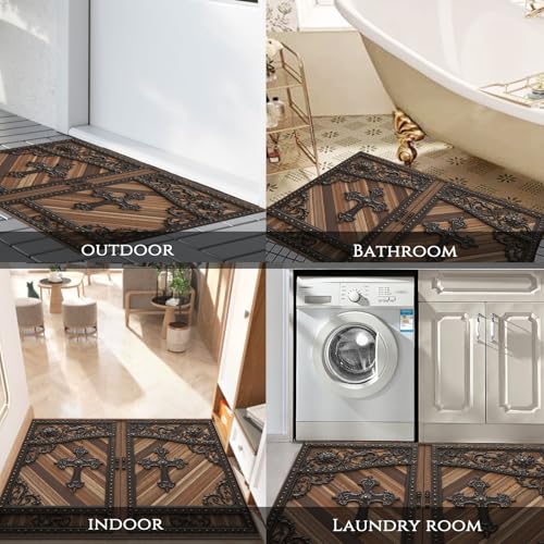 Tapis de Sol Gothique Impression Haute Définition Bois