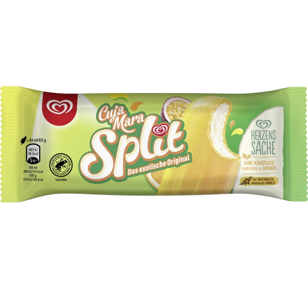 Langgneese Flutschfinger Cuja Mara Split Eiscreme 65 gramm, 8 Er