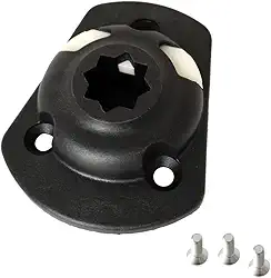 Kit de equipamento de base de suporte de vara de pesca de caiaque de barco de nylon - Design de montagem embutida segura, parafusos de aço inoxidável - para entusiastas de caiaque e pesca de barco