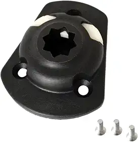 Kit de equipamento de base de suporte de vara de pesca de caiaque de barco de nylon - Design de montagem embutida segura, parafusos de aço inoxidável - para entusiastas de caiaque e pesca de barco