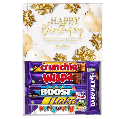 Chocoluxe Co Chocolate Birthday Gift For Men | Filled with Dairy Milk Selections | Birthday Gift for Him Mens Birthdays - Dad Boyfriend Son Husband | Letterbox Friendly Chocolate Hamper Box