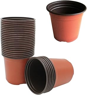 HEMOTON Vaso de Flores 100 unidades de plástico leve para plantas vasos de flores viveiro mudas vaso recipiente de plantas para plantas de sementes