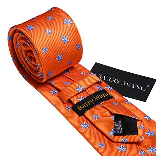 Image of Barry.Wang Fun Animal Ties for Men Designer Handkerchief Cufflink WOVEN Casual Necktie Set Festival