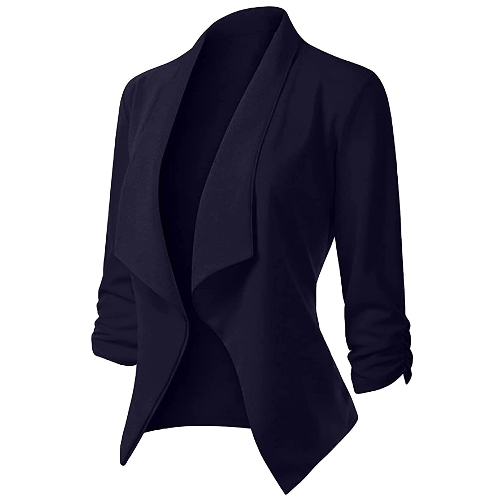 MINTLIMIT Blazer à Manches 3/4 Froncées Ouvert Sur Le Devant Pour Femme Veste De Travail 700698