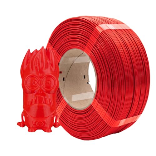 AzureFilm Filament PLA Recharge 1,75 mm pour Imprimante 3D, Bobine de 1 kg - Compatible avec AzureFilm Master Spool et Bambou Reusable Spool (Rouge, 1 kg)