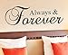 Wandsticker PVC hommay Forever Drehmoment Romantische Schlafzimmer Dekoration Kunst Aufkleber Kopfteil Tapete abnehmbarer x27.9 cm 91,4 cm