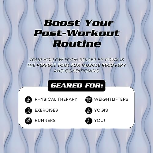 Textured-Foam-Rollers-for-Muscle-Massage--High-Density-Back-Foam-Roller-for-Back-Pain-Relief-Muscle-Recovery-in-Legs-Arms--Hollow-Foam-Roller-for-Muscle-Exercises-by-PowX-55x177-in-Blue