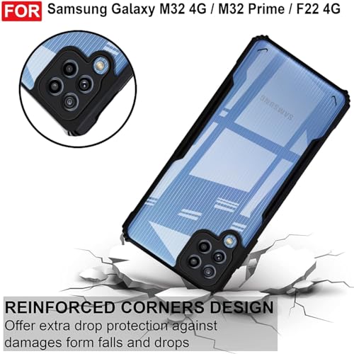 Image of Zapcase Back Case Cover for Samsung M32 4G / Samsung F22 4G / Samsung M32 Prime | Compatible for Samsung M32 4G / Samsung F22 4G / Samsung M32 Prime Back Case Cover | (TPU + PC | Matte Black)