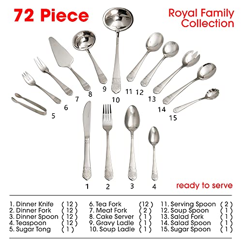 Royal-Family-Collection-72-Piece-Fine-Flatware-Silverware-Set-with-Gift-Carrying-Case-Elegant-Design-Serves-Parties-12-people-Perfect-Housewarming-Graduation-for-Loved-Ones-Gold