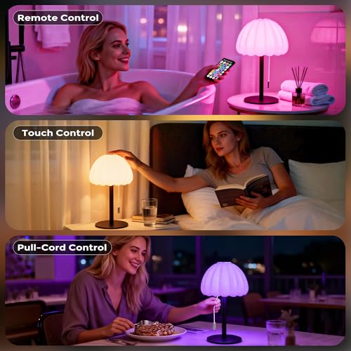 Image of IP65 Waterproof Shower Lamp, Rechargeble Bathroom Lamp with 16 Color Changeable, Cordless Outdoor Table Lamp with Touch&Remote Control Dimmable, LED Desk Night Light for Inside Shower, Bedroom, Patio