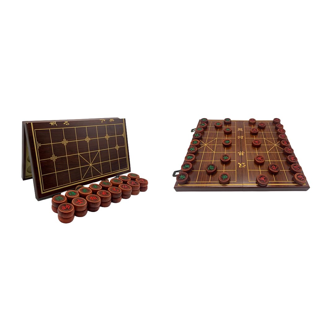 Scacchi Giochi da Tavolo Cinesi Tavolo Professionale Ricreazione familiare Intrattenimento Campeggio Pieghevole Portatile Tematico, Faggio, 60#