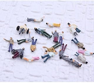 1:200 Scale Z Gauge Model Painted Figure People for Street Train Layout (Pack of 100)