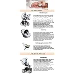 16 teiliges Qualitäts-Reisesystem 3 in 1"COSMO-ECO" - KUNSTLEDER: Kinderwagen + Buggy + Autokindersitz + Schwenkräder - Mega-Ausstattung - Farbe (CE-6) WEIß-BORDEAUX KUNSTLEDER-WEIß