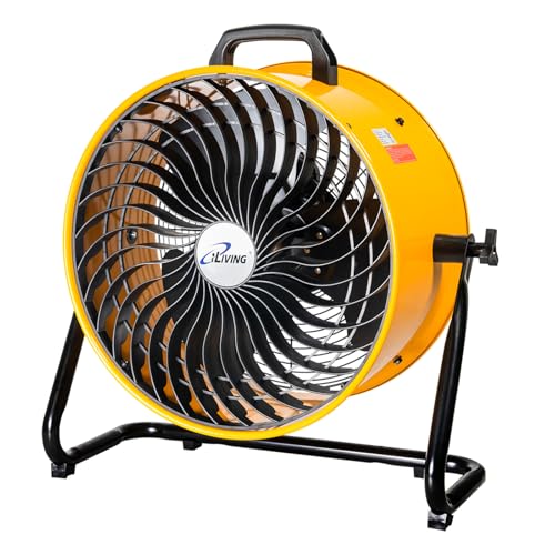 iLIVING Ventilador turbo de bajo ruido 4019 CFM de 3 velocidades, circulador de aire portátil para tienda, oficina, invernadero, hogar y almacén