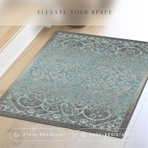 Tapete vintage Pelham medallón 76x117 cm azul gris miniatura 2
