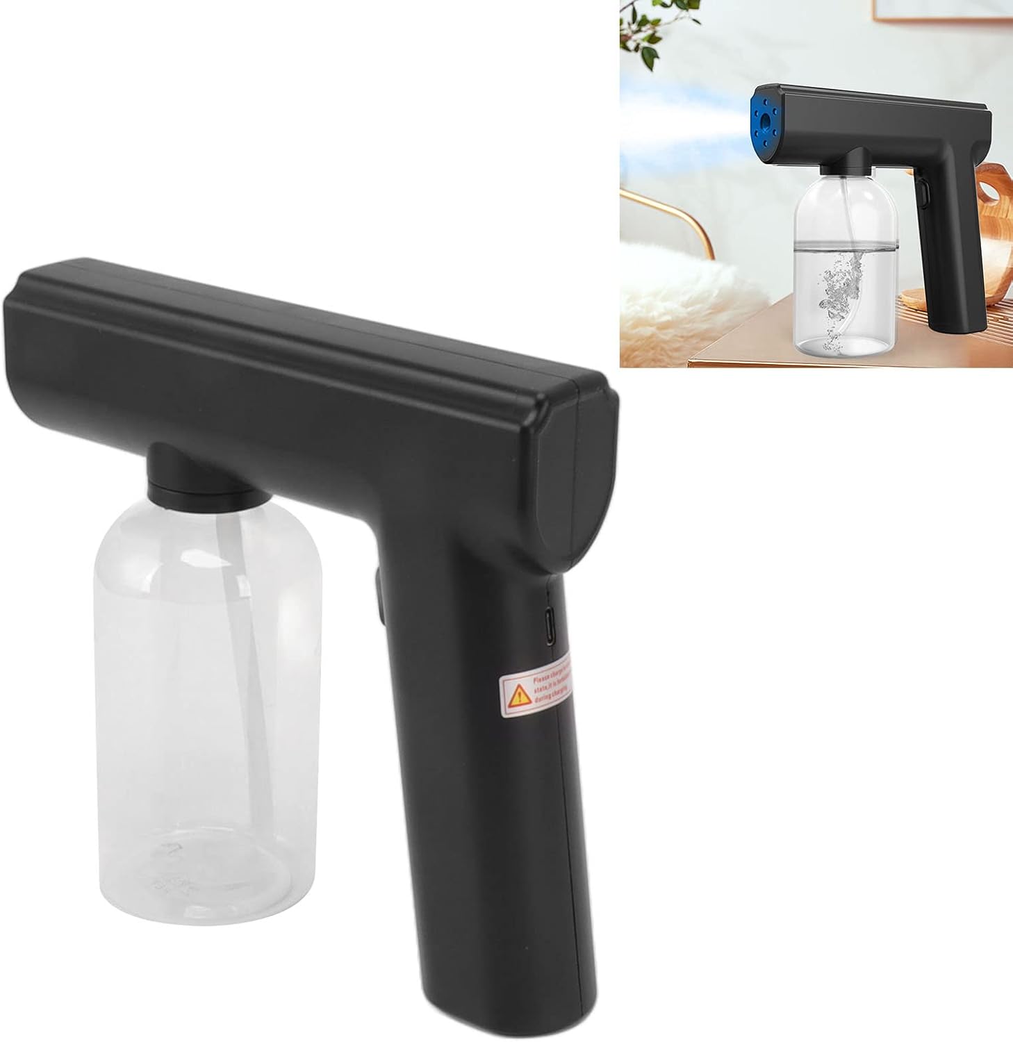 Syrisora Sprayer Fogger Machine 300ml Atomizer Sprayer Light Weight Handheld Atomizer Fogger Machine for Home Car Shop