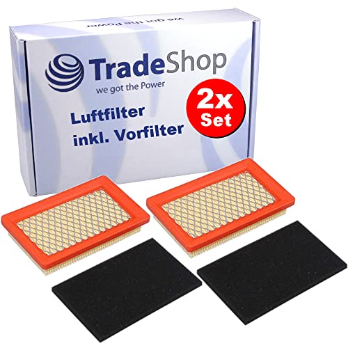 Juego de 2 filtros de aire Trade-Shop (filtro principal + prefiltro) compatibles con Honda MTD Kohler Viking Weibang Bolens Güde cortacésped, motoazada, quitanieves, motores