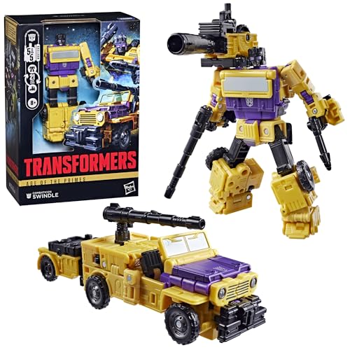 Image of Transformers Age of the Primes Combaticon Swindle, Voyager Class 6.5-Inch Converting Action Figure, Robot Toys for Ages 8+