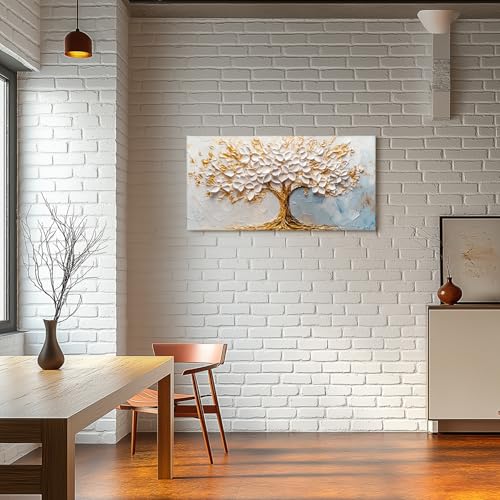 SERIMINO Tree of Life Large Wall Art, Blossom Tree Canvas Paintings, Nature Landscape Abstract Art Prints, Modern Trendy Pictures Wall Decor Living Room Bedroom, Office Art Wall Decoration 20"X40"