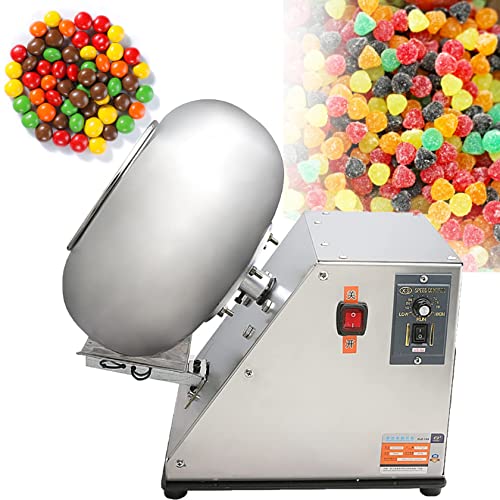 JINTAOMA Electric Sugar Coating Machine, 280w Automatic Tablet Coating Machine, 2-5kg/H Commercial Automatic Tablet Sugar Coating Machine, Coater Sugar Pan Peanut Nut Coating Machine,220V