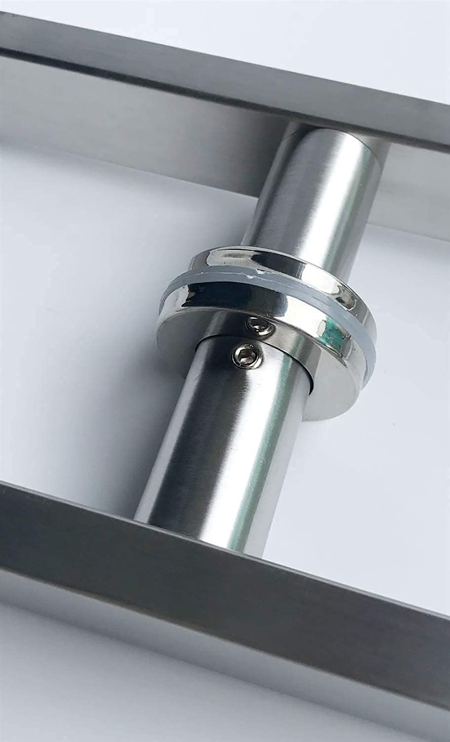 Manilla de Puerta de Empuje y tracción, Manilla de Puerta de Acero Inoxidable Resistente, Tubo Cuadrado, Manilla de Puerta de Vidrio/Manilla de Puerta de Madera (1200x800
