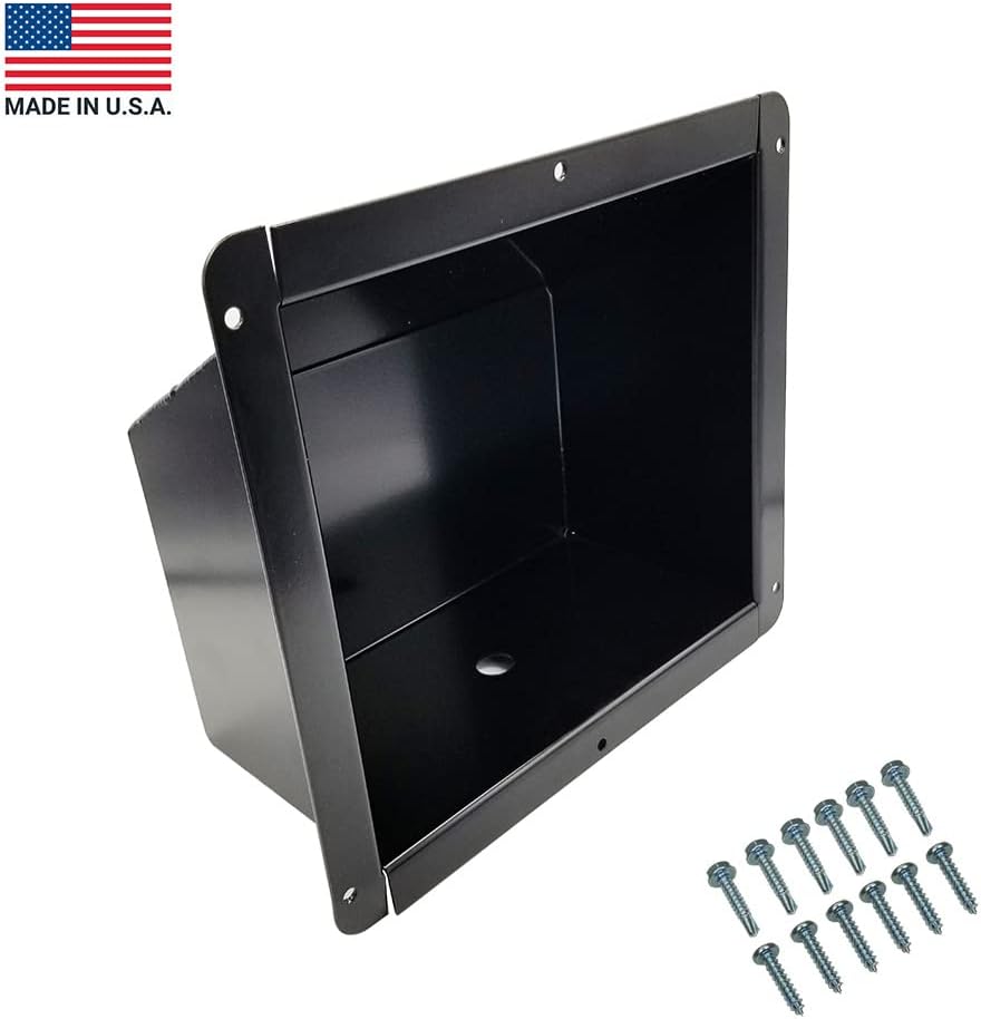 Pit Posse PP2695BK Trailer Light Exterior Recessed Bucket Race Car Enclosed Cargo Trailer Automotive Shop - Made in USA - Aluminum - Predrilled Mounting Hardware Included (Black)