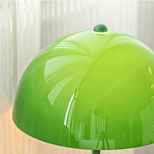 Miniatura 6 de VanFty Bean Sprout - Lámpara de pie moderna con pantalla verde elegante, lámpara de pie LED con interruptor, lámpara de poste alto de altura